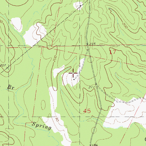 Topographic Map of McGehee Cemetery, LA