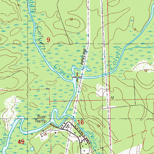 Topographic Map of Middle Colyell Creek, LA