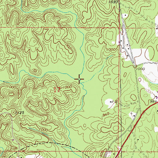 Topographic Map of Town Creek, AL