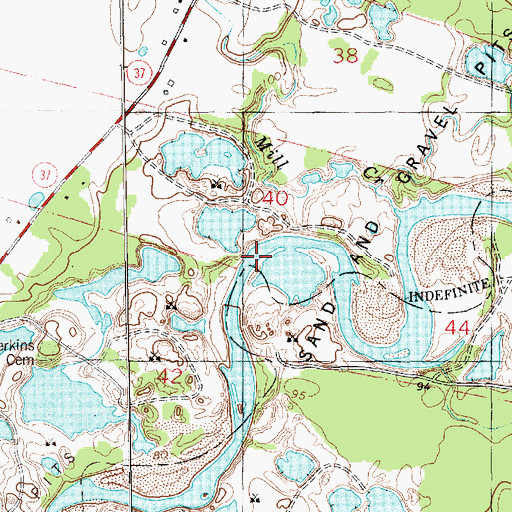 Topographic Map of Mill Creek, LA