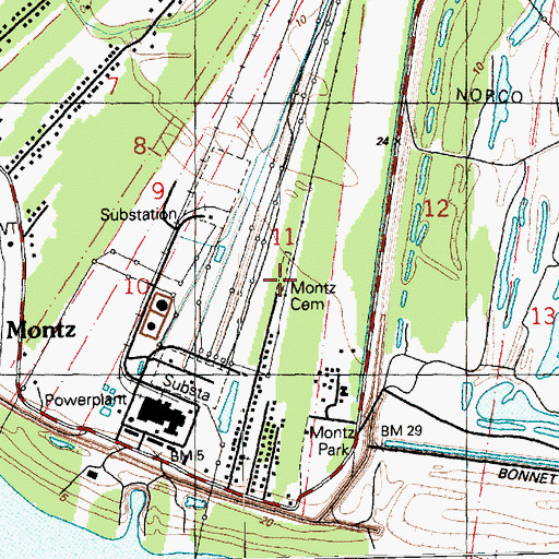 Topographic Map of Providence Baptist Church 2 Cemetery, LA