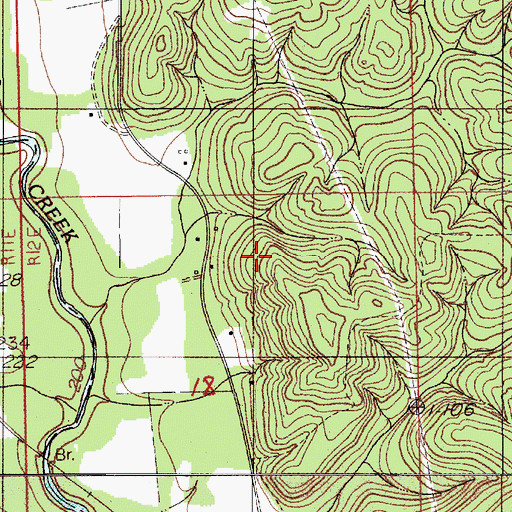 Topographic Map of Holdridges Mill (historical), AL