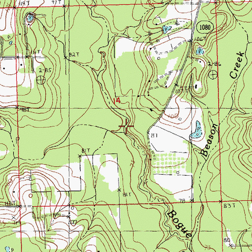 Topographic Map of Morgan Branch, LA