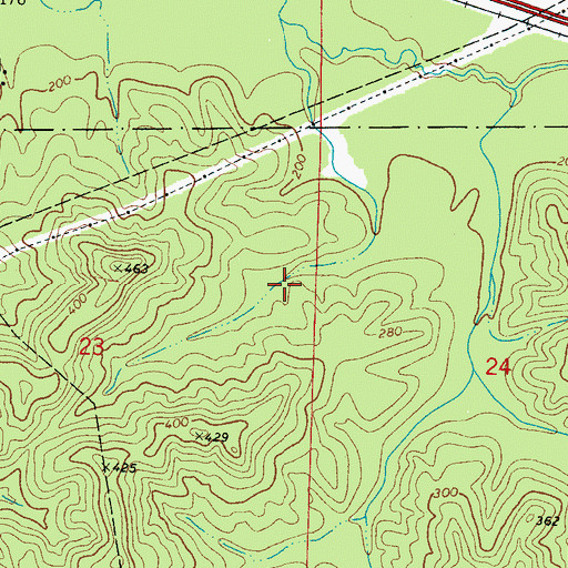 Topographic Map of Allen School (historical), AL