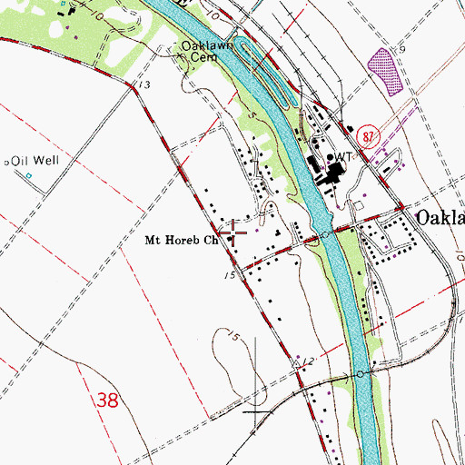 Topographic Map of Mount Horeb Church, LA
