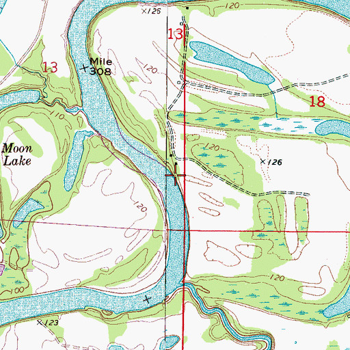 Topographic Map of Bald Bar, AL