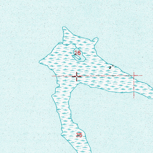 Topographic Map of Mud Grass Islands, LA