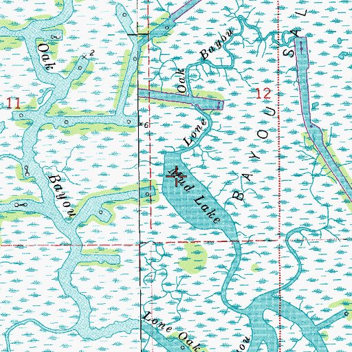 Topographic Map of Mud Lake, LA