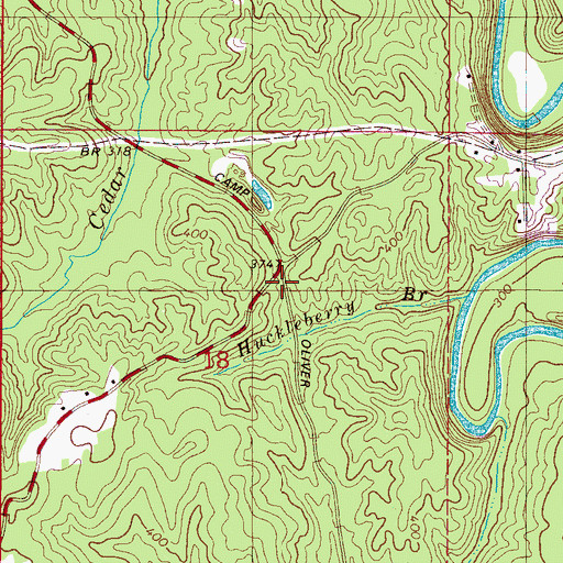 Topographic Map of Big Creek Church (historical), AL