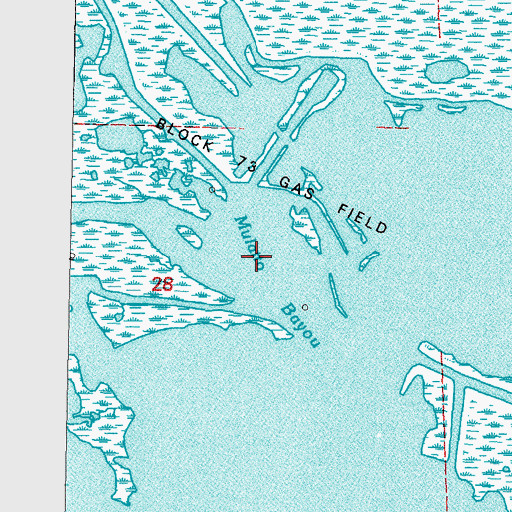 Topographic Map of Mulatto Bayou, LA