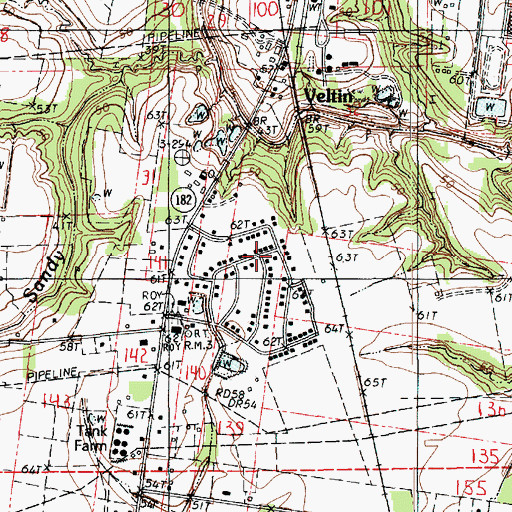 Topographic Map of Naka, LA