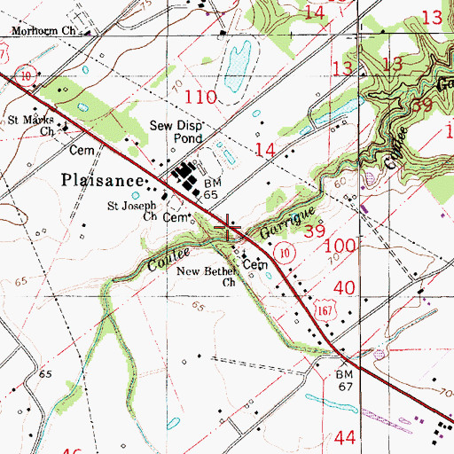 Topographic Map of New Bethel Church, LA