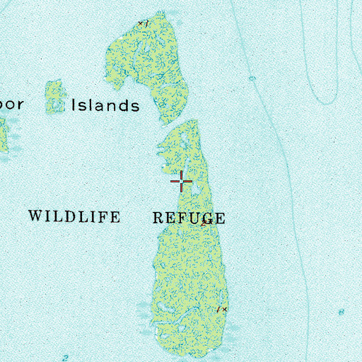 Topographic Map of New Harbor Islands, LA