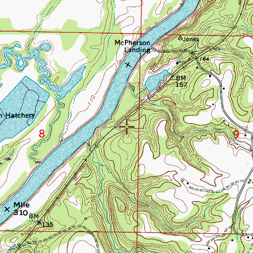 Topographic Map of Cards Switch (historical), AL