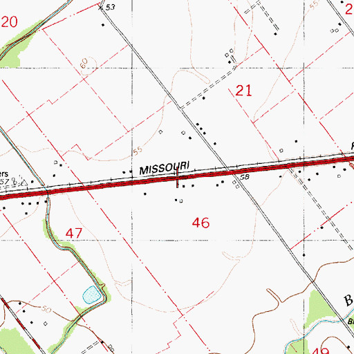 Topographic Map of New Zion Church, LA