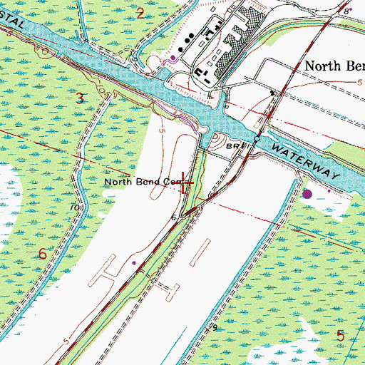 Topographic Map of North Bend Cemetery, LA