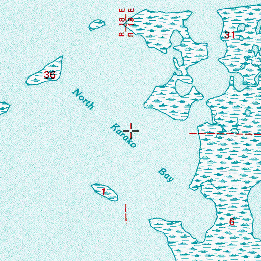 Topographic Map of North Karako Bay, LA