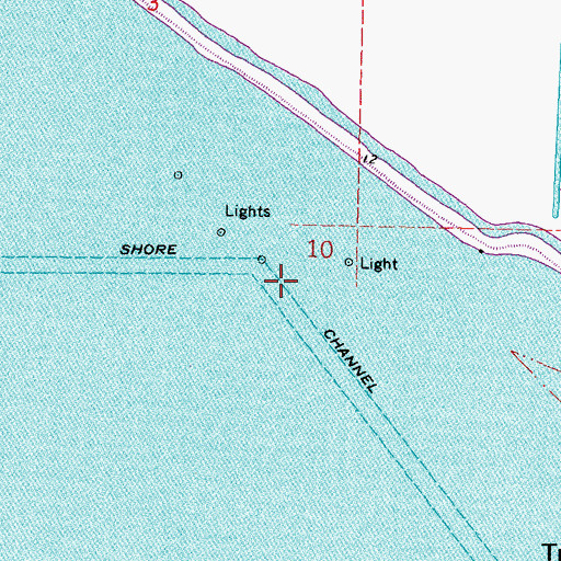 Topographic Map of North Shore Channel, LA
