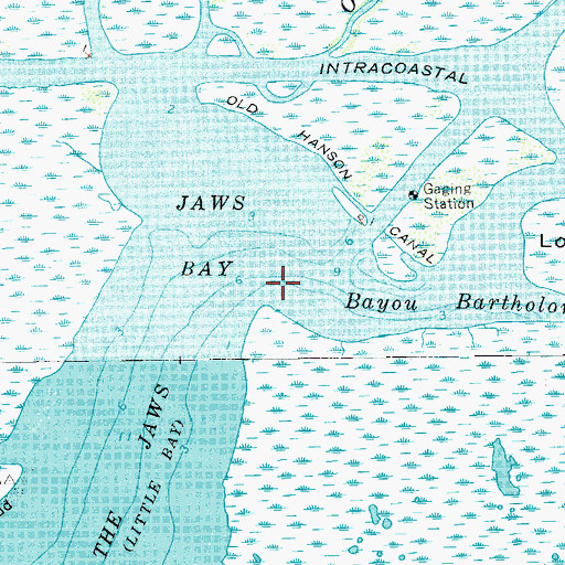 Topographic Map of Old Hanson Canal, LA