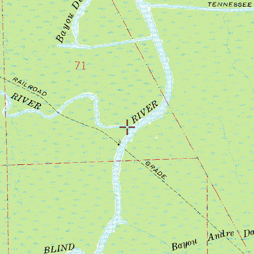 Topographic Map of Old New River, LA