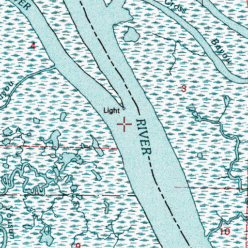 Topographic Map of Old Pearl River, LA