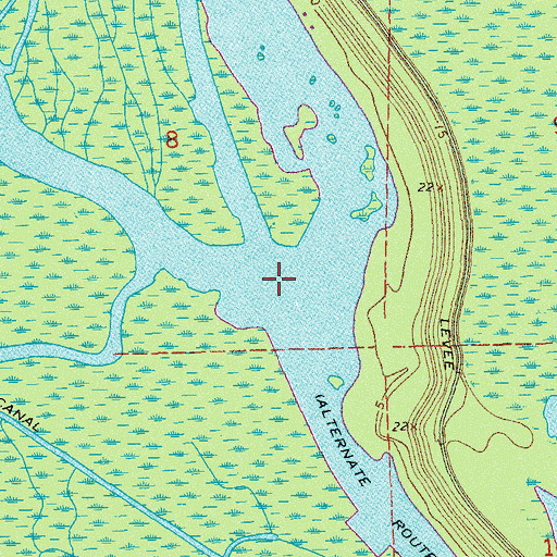 Topographic Map of Old River, LA