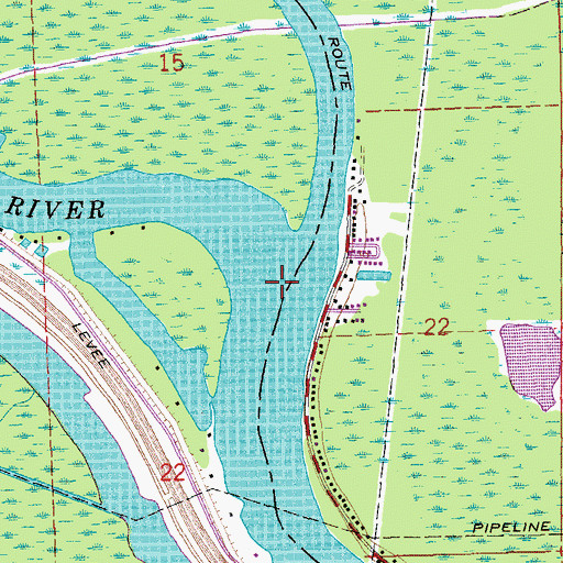 Topographic Map of Old River, LA