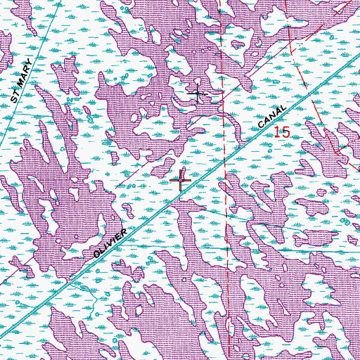 Topographic Map of Olivier Canal, LA