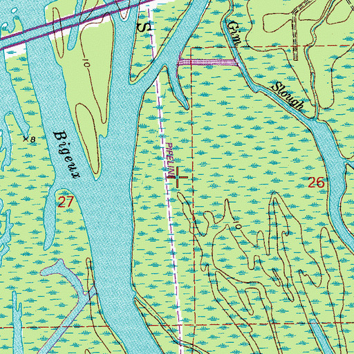 Topographic Map of Opelousas Bay, LA