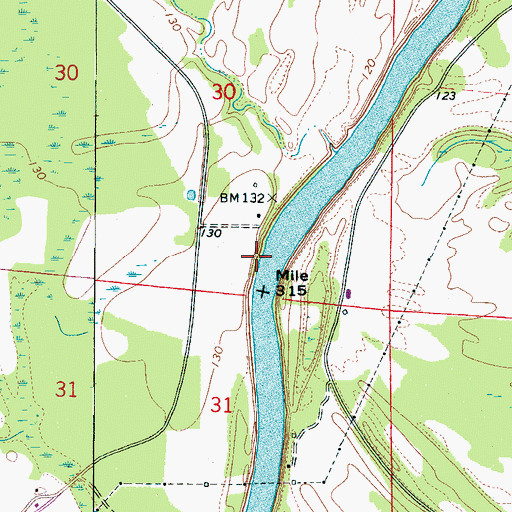 Topographic Map of Eagle Shoals, AL