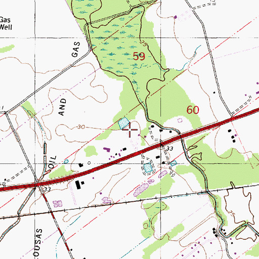 Topographic Map of Opelousas Oil and Gas Field, LA
