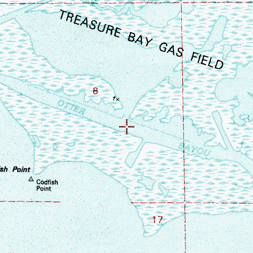 Topographic Map of Otter Bayou, LA