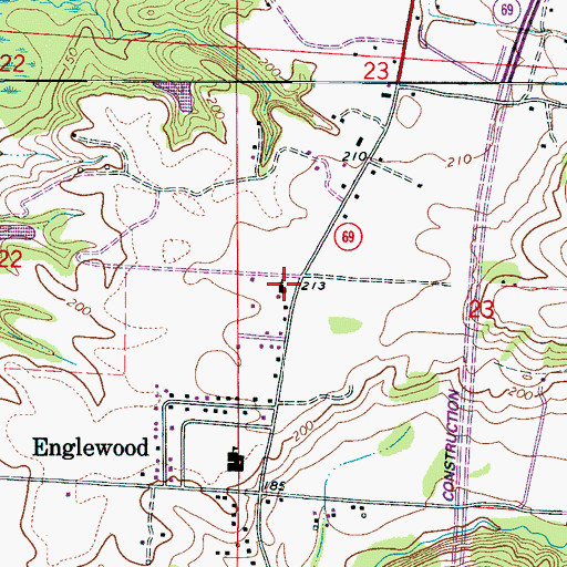 Topographic Map of Englewood Baptist Church, AL