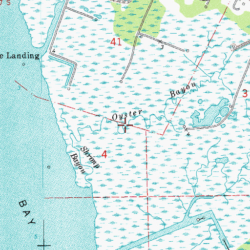 Topographic Map of Oyster Bayou, LA