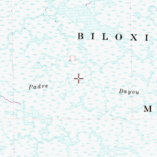 Topographic Map of Padre Bayou, LA
