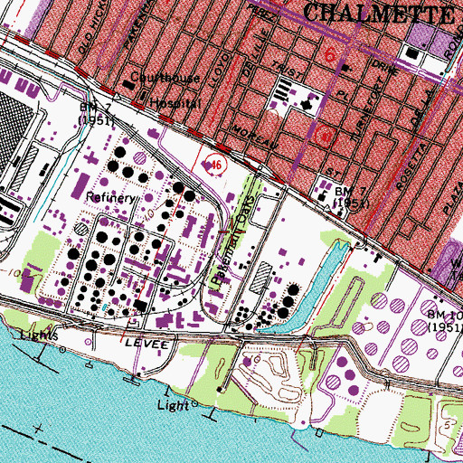 Topographic Map of Pakenham Oaks, LA