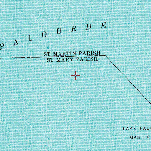 Topographic Map of Lake Palourde, LA