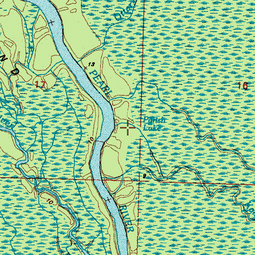 Topographic Map of Parish Lake, LA