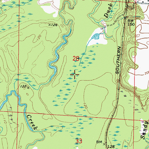 Topographic Map of Englewood Swamp, AL