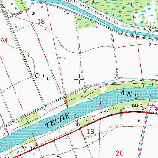 Topographic Map of Patterson Oil and Gas Field, LA