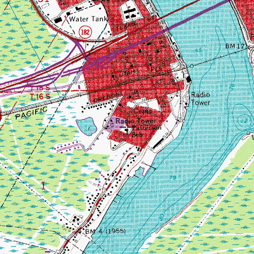 Topographic Map of Patterson School, LA