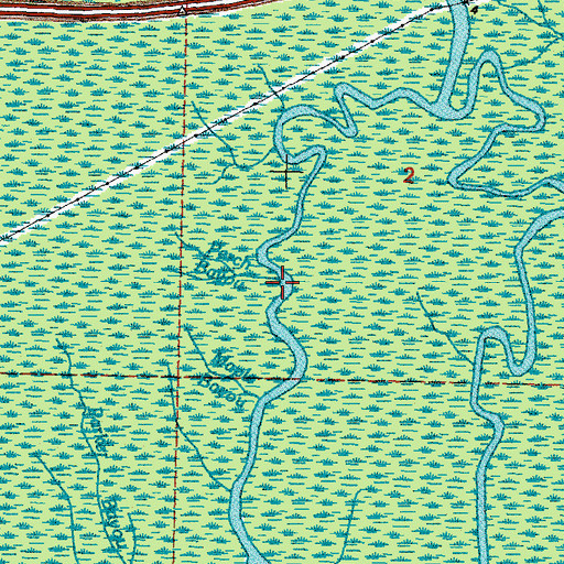 Topographic Map of Perch Bayou, LA