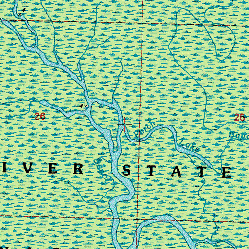 Topographic Map of Perch Lake Bayou, LA