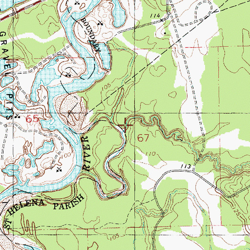 Topographic Map of Pigeon Creek, LA