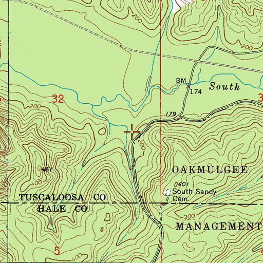 Topographic Map of Griffin (historical), AL
