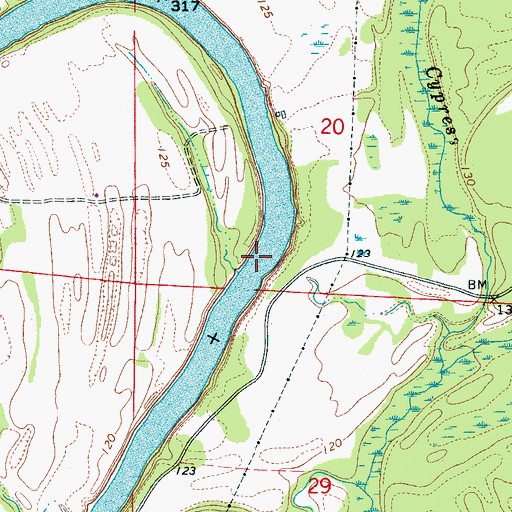 Topographic Map of Gunn Chute, AL