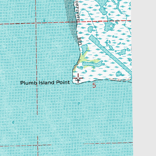 Topographic Map of Plumb Island Point, LA