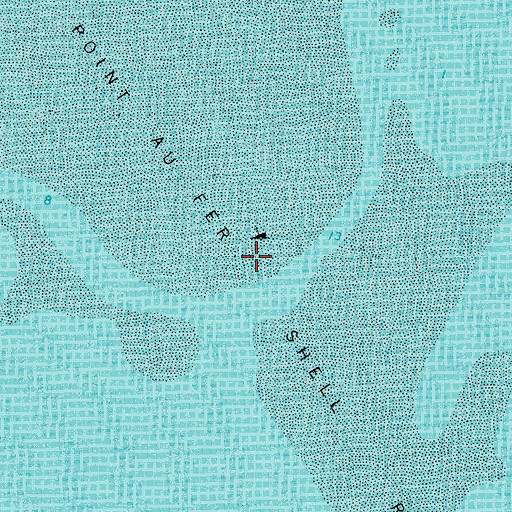 Topographic Map of Point Au Fer Shell Reef, LA