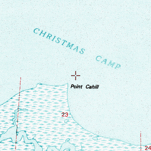 Topographic Map of Point Cahill, LA