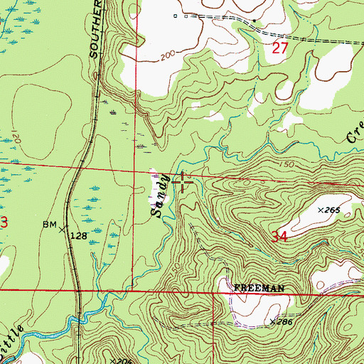 Topographic Map of Hintons Mill (historical), AL